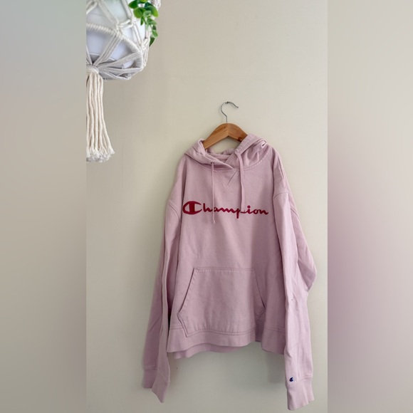 Champion Light Pink Hoodie with Logo - Picture 1 of 1